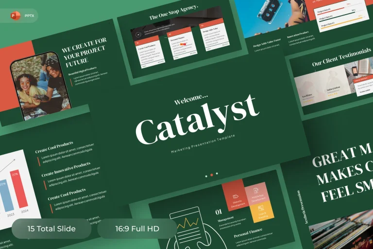 Powerpoint Catalyst marketing presentation template 2024