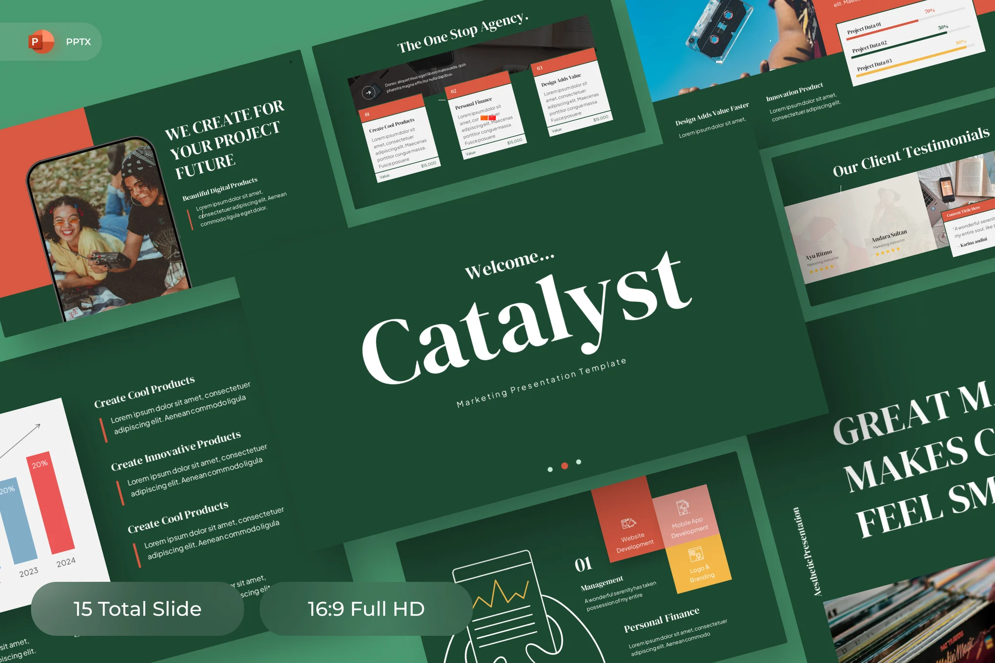 Powerpoint Catalyst marketing presentation template 2024