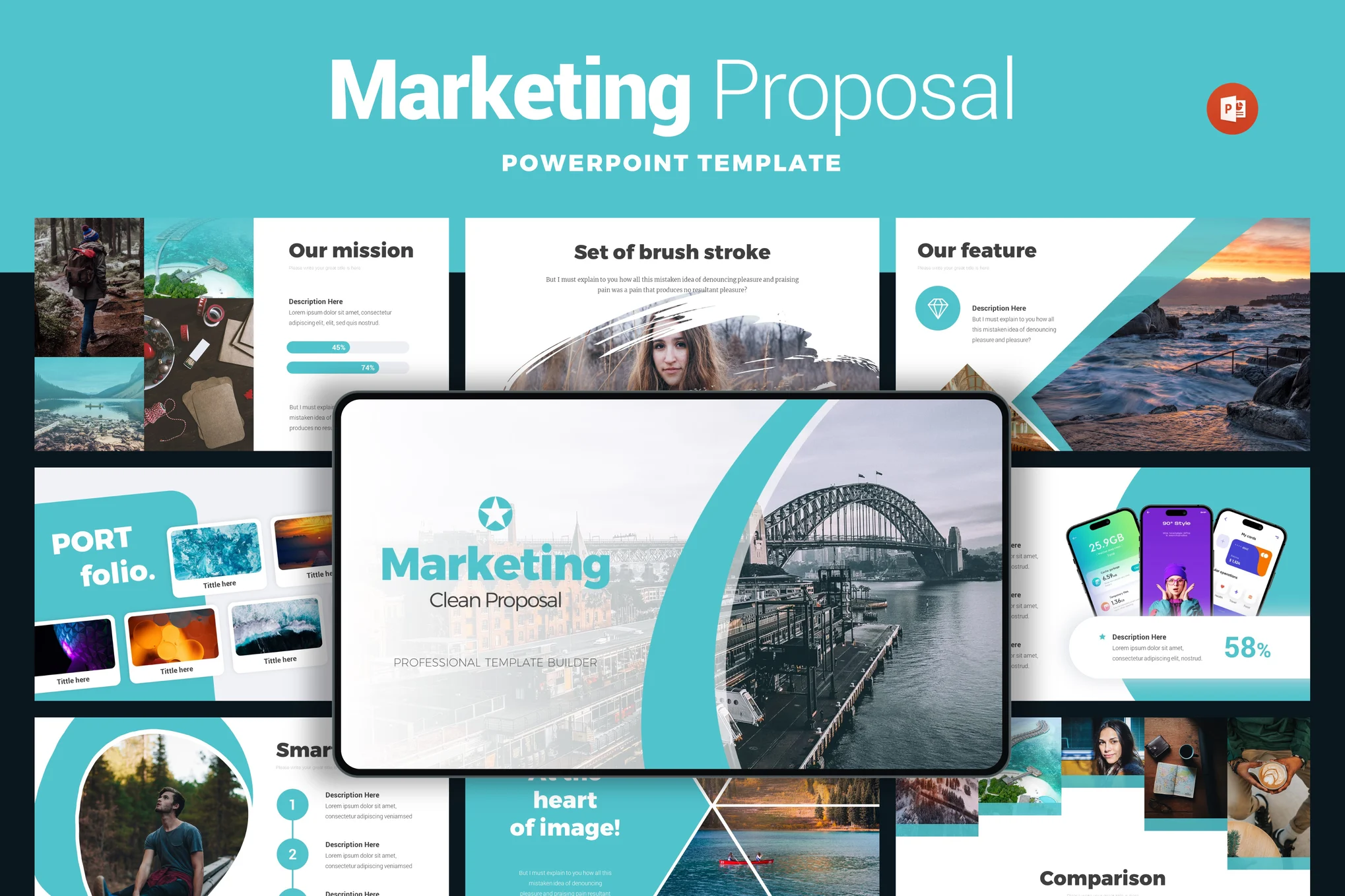 File powerpoint marketing clean infographics proposal 2025